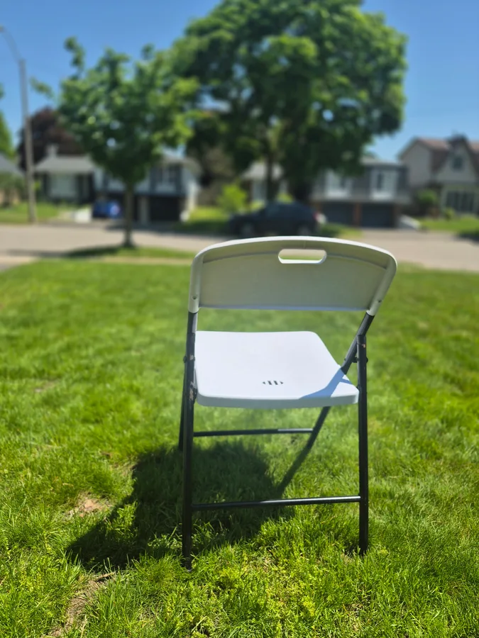 White Plastic Folding Chair — photo 4